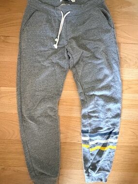 Sol Angeles x Soul Cycle Gray Sweatpants with Stripes Women’s Sz M VGC